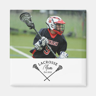 Lacrosse Mom Est. Photo Gift Magnet