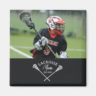 Lacrosse Mom Est. Photo Gift Magnet
