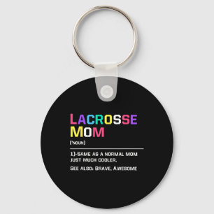 Lacrosse Mom Funny Definition Lax Lover Lacrosse H Keychain