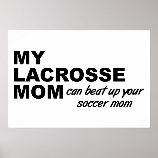 Lacrosse Mom Funny Poster (Front)