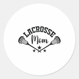Lacrosse Mom Lacrosse Stick Wife Women Lacrosse 1 Classic Round Sticker