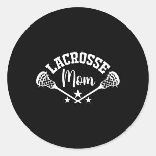 Lacrosse Mom Lacrosse Stick Wife Women Lacrosse Classic Round Sticker