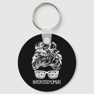 Lacrosse Mom Life Mothers Day Lax Sport Mama Mommy Keychain