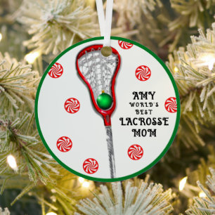 Lacrosse Mom Metal Ornament