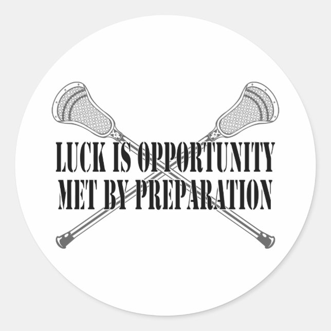 Lacrosse Motivation Luck Sticker (Front)