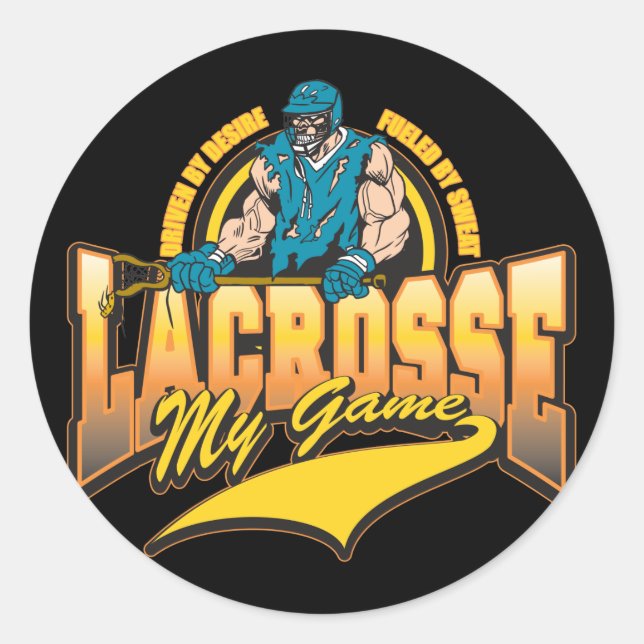 Lacrosse My Game Classic Round Sticker (Front)