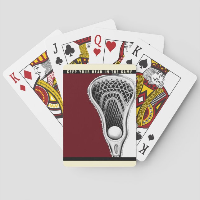 Lacrosse novelty gift playing cards (Back)