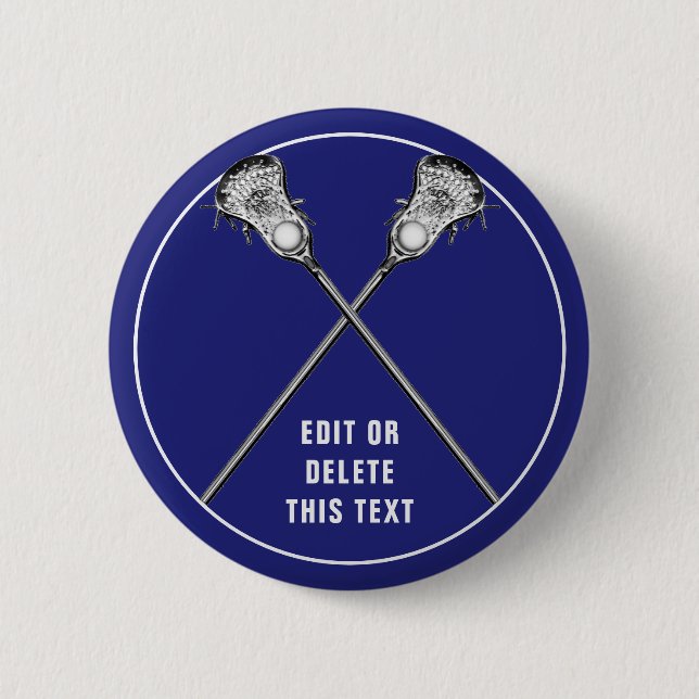 Lacrosse Novelty Gifts 2 Inch Round Button (Front)