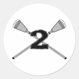 Lacrosse Number 02 Sticker
