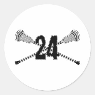 Lacrosse Number 24 Sticker