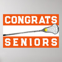 Lacrosse Orange Senior Night Poster