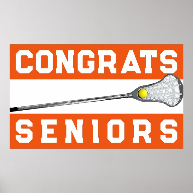 Lacrosse Orange Senior Night Poster (Front)