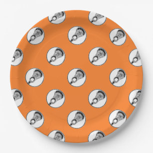 Lacrosse Orange Team Party Paper Plate