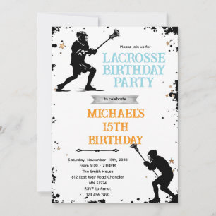 Lacrosse party invitation