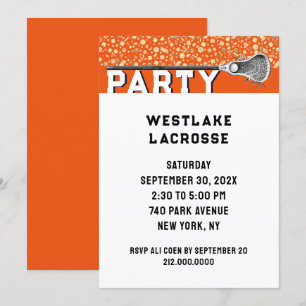 Lacrosse Party Invitation