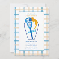 Lacrosse Party Invitations
