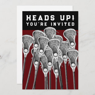 Lacrosse Party Invitations