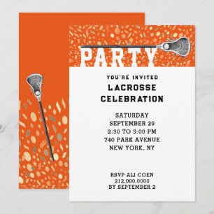 Lacrosse Party Invitations