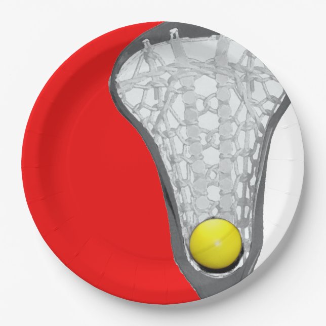 Lacrosse Party Paper Plate (Front)