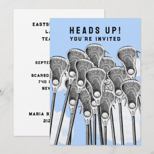 Lacrosse Party Team Event Invitations