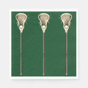 Lacrosse Party Team Green Napkin