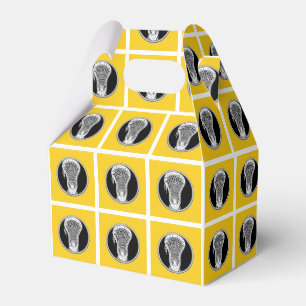 Lacrosse Party Yellow Favor Box