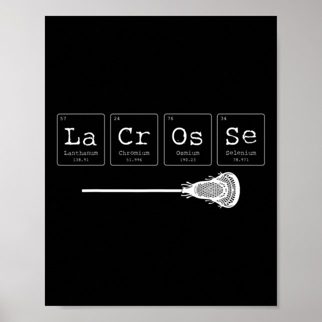 Lacrosse - Periodic Table Of Elements Chemistry 1  Poster (Front)