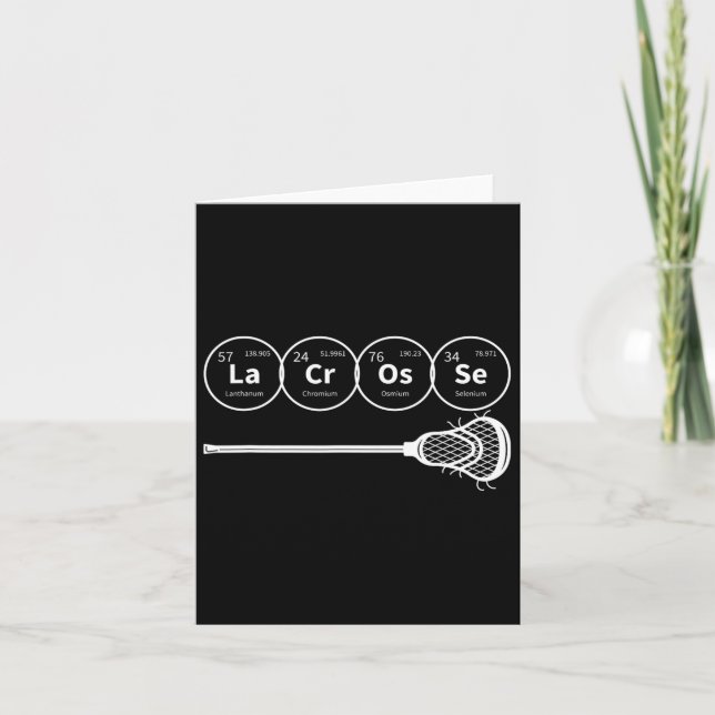 Lacrosse Periodic Table Of Elements Chemistry Gift Card (Front)