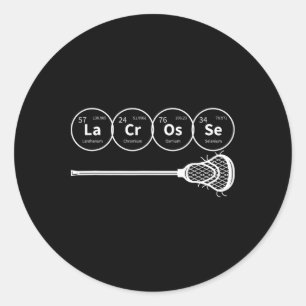 Lacrosse Periodic Table Of Elements Chemistry Gift Classic Round Sticker