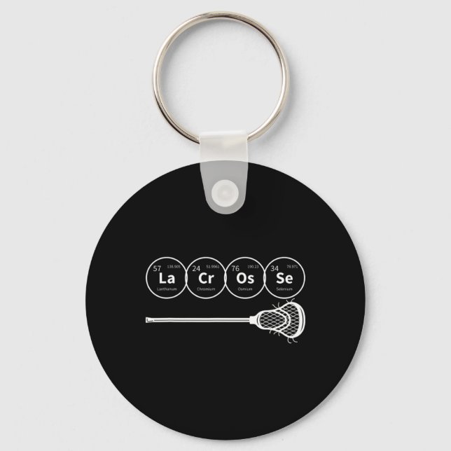 Lacrosse Periodic Table of Elements Chemistry Gift Keychain (Front)