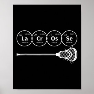 Lacrosse Periodic Table Of Elements Chemistry Gift Poster