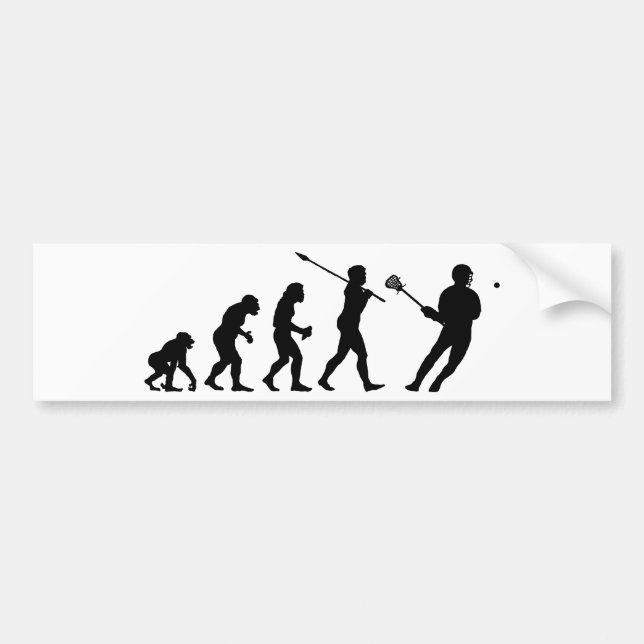 Lacrosse Player Bumper Sticker (Front)