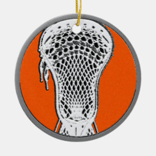 Lacrosse Player Ceramic Ornament