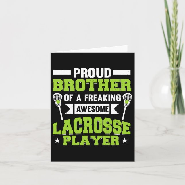 Lacrosse Player Coach Brother  Card (Front)
