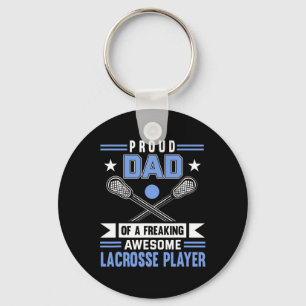 Lacrosse Player Coach Dad Father  Keychain