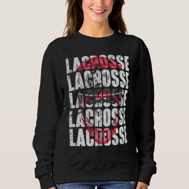 Lacrosse Player Coach Graphic Sweatshirt (Front)
