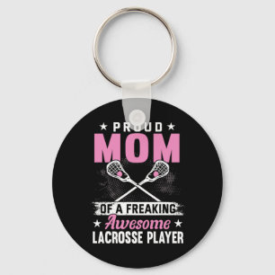 Lacrosse Player Coach Mom Mother  Keychain