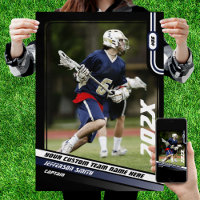 Lacrosse Player Custom Gift in Blue