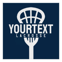 Lacrosse Player CUSTOM TEXT Team Mesh Sport Stick