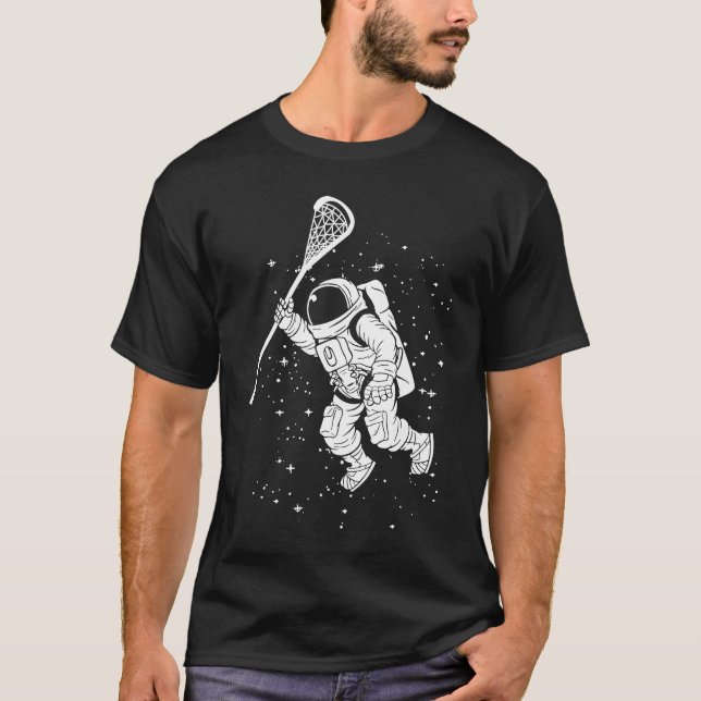 Lacrosse Player For Team College Lacrosse T-Shirt (Front)
