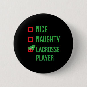 Lacrosse Player Funny Pajama Christmas Gift  2 Inch Round Button