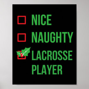 Lacrosse Player Funny Pajama Christmas Gift  Poster