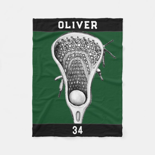 Lacrosse Player Gift Ideas Fleece Blanket (Front)