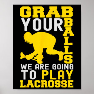 Lacrosse Player Gifts For Men Women Coach Lax Stic Poster