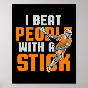 Lacrosse Player Gifts For Men Women Lax Stick Goal Poster