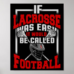 Lacrosse Player Gifts For Men Women Lax Stick Goal Poster