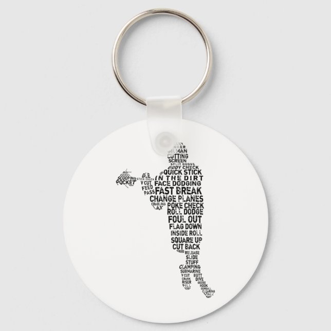 Lacrosse Player Keychain (Front)