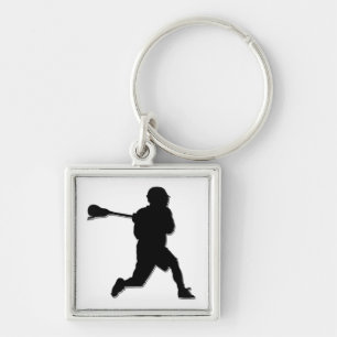 Lacrosse Player Keychain