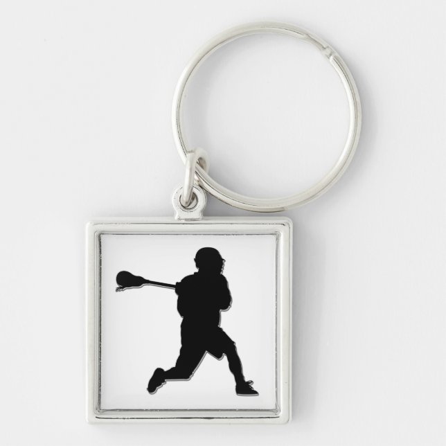 Lacrosse Player Keychain (Front)