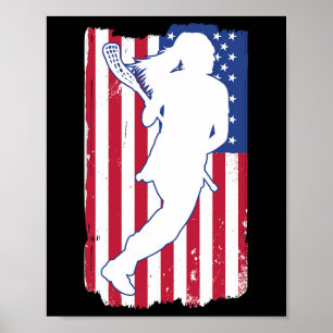 Lacrosse Player Lacrosse Usa Team Coach American F Poster